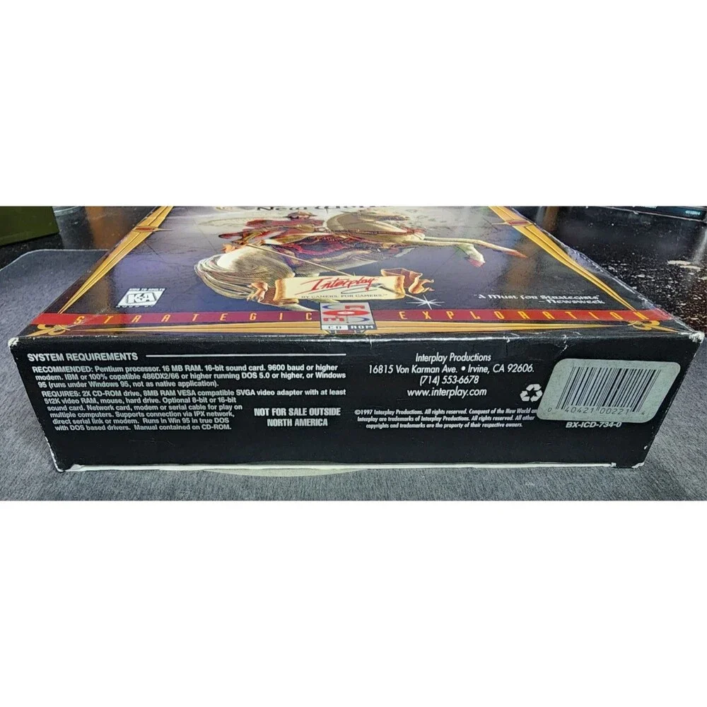Conquest of the New World Big Box Vintage PC Game CD Included